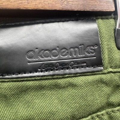 Akademiks Pants Boys 8 Green Straight Leg Cotton Casual Jeans Youth Kids