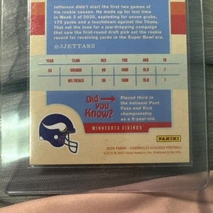 2020 Chronicles Classics Justin Jefferson RC #CL-13 4