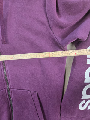 adidas Women's Purple Full Zip Logo Hoodie Sweatshirt Size L 3