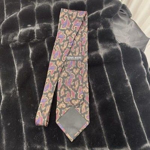 Stefano Rossini Tie Mens Silk Paisley Pattern Multicolor Classic Necktie Formal 1