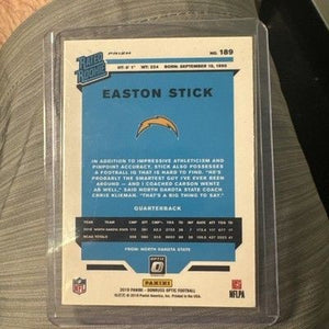 2019 Donruss Optic #189 Easton Stick Optic Bronze Auto Los Angeles Chargers 2
