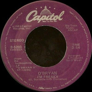O'Bryan I'm Freaky 7" Vinyl Single 2