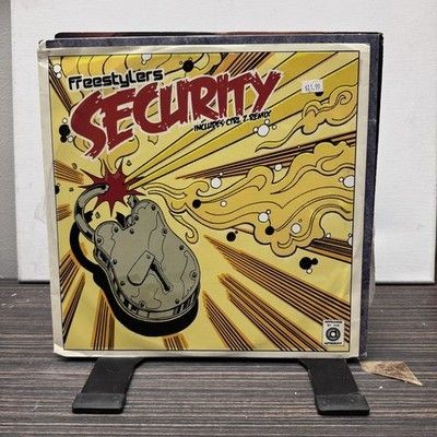 Free Security Rock Album 12 Inch Yellow Vinyl Record Used Cardboard Sleeve