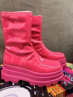 Cape Robbin Boots Womens Size 8 Pink Beluga Bootie Platform Chunky Lug Sole