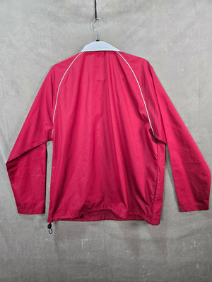 Arkansas Razorbacks Russell Men's Red 1/4 Zip Windbreaker Jacket Size M 3