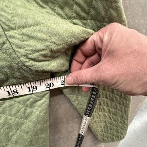 Rock Monkey Outfitters Pullover Mens Medium Green Quilted Quarter Snap Cotton 3