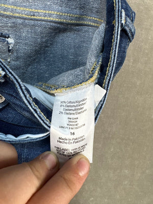 Free Assembly Jeans Women Blue Medium Wash Straight Size 16 Good Used Condition 5