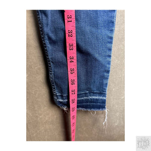 Lee Heritage Straight Women's Jeans Size 11 Medium Wash Frayed Hem 5