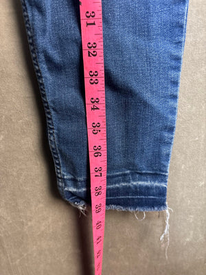 Lee Heritage Women Jeans Blue Medium Wash Size 11 Pre-Owned Frayed Hem 5