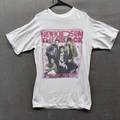 Vintage New Kids On The Block Shirt Mens Free Size 1990 World Tour Band 90s