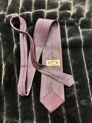 Bera Pulitzer Mens Silk Tie Geometric Pattern Pre-Owned Good Condition 1