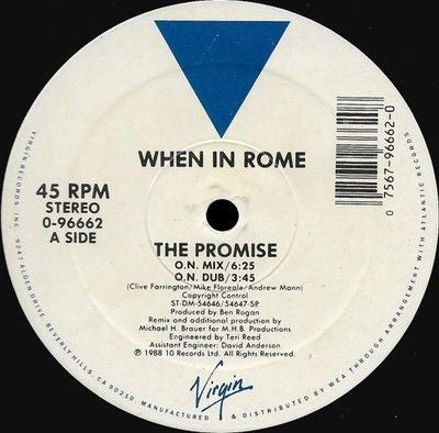 When In Rome The Promise 12" Vinyl Record