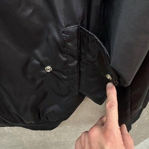 Mens Bomber Jacket Black Extra Large Pre-Owned Embroidered Skull Graphic 4