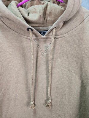 Foot Locker Men's Tan Fleece Pullover Hoodie Kangaroo Pocket Size M 4