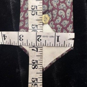 Vintage Paisley Silk Tie Mens Burgundy Blue White RN49930 Classic Necktie 90s 4