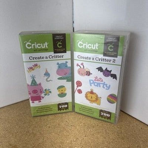 Cricut Cartridge Create A Critter 1 & 2 Set Keyboard Party Animals New Open Box 1