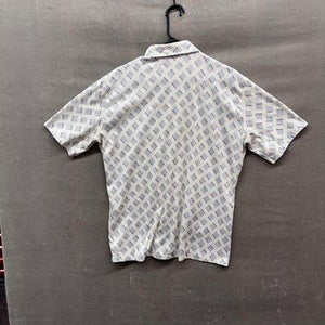 Vintage JCPenney Shirt Mens Large White Blue Orange Short Sleeve Tapered 70s 80s 2