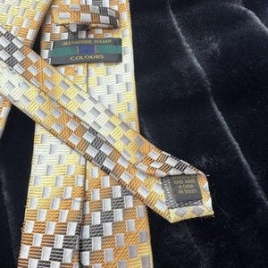 Alexander Julian Colours Tie Mens Geometric Check Woven Polyester Dress Necktie 5