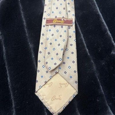Vintage Annie Tie Mens Classic Geometric Pattern Dress Necktie 90s