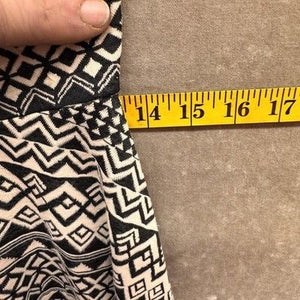 Mossimo Supply Co Dress Womens Small Black White Aztec Print Skater Fit Pre-Owne 3
