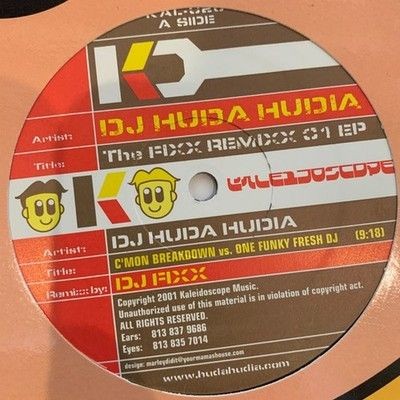 DJ Huda Hudia The Fixx Remixx 01 EP 12" Vinyl Record