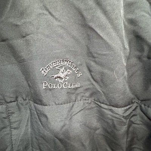Beverly Hills Polo Club Mens Jacket 2XL Black Gray Fleece Full Zip Pockets Logo 3