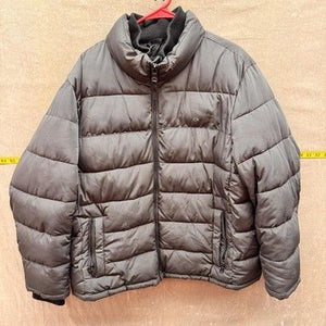 Calvin Klein Puffer Jacket Mens Black Water Resistant Wind Protection Zip Coat 1