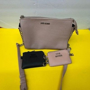 Steve Madden Dusty Rose Pink Saffiano Crossbody Bag with Detachable Pouches 4