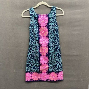 Lilly Pulitzer Dress Womens 6 Navy Delia Shift Fountain Hopping Engineered New w 2