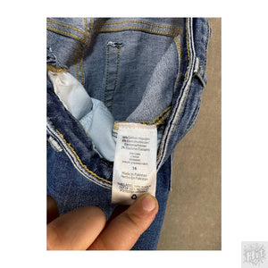 Free Assembly Jeans Women Blue Medium Wash Straight Size 16 Good Used Condition 3