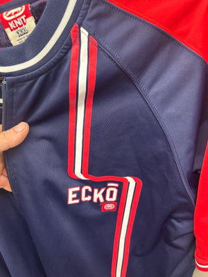 Vintage Y2K Ecko Unltd Ringer Jersey Style T-Shirt Size 2XL Zippered Pockets 4