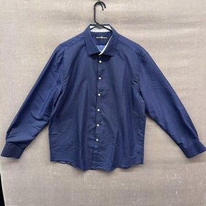 Society of Threads Mens Shirt Large Blue Geometric Print Button Up Long Sleeve P 3