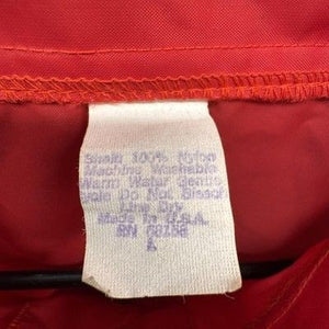 Bondo Jacket Mens Large Red Coaches Windbreaker Snap Front Advertising Made USA 2