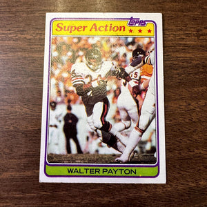 Topps Sports Walter Payton 1981 Super Action 202 Base Card Near Excellent 1