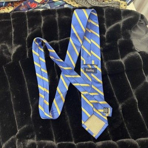 Wembley Tie Mens Blue Gold Yellow Striped Necktie Classic Business Formal USA 4