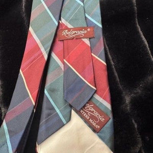 Countess Mara Tie Mens Plaid Pattern Classic Neckwear Pre-Owned Good 2