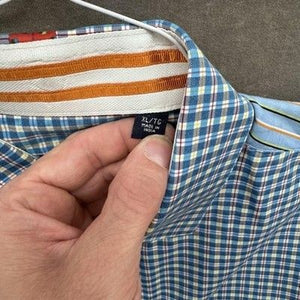 Robert Graham Shirt Mens XL Plaid Striped Long Sleeve Button Up Knowledge Wisdom 3