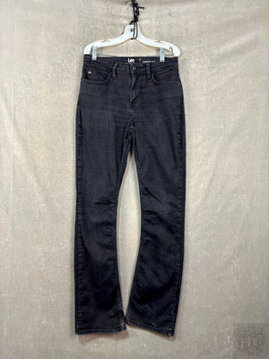 Lee Rider Black Denim Jeans with Classic Fit and Pockets 1