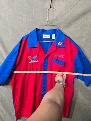 GENESIS Men's Red/Blue NASCAR Pit Shirt Valvoline Mark Martin #6 Size XL 5