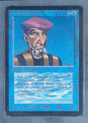 1993 Magic The Gathering Limited Edition Alpha Prodigal Sorcerer #73 1