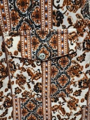 Siren Lily Shirt Womens Petite Small Brown White Sleeveless Button Up Boho Top 2