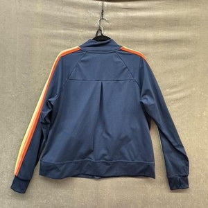 Rainbow Stripe Track Jacket Womens XXL 20 Blue Cove Full Zip Stretch Pockets 3