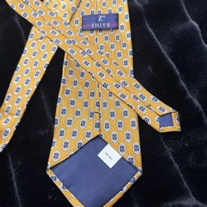 Z Zhiye Tie Necktie Mens One Size Silk Geometric Pattern Dress Formal Business 3