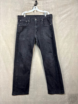 Levi's 569 Men's Straight Fit Black Denim Jeans, Size 32x32 1