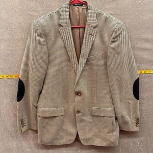 Tiglio Luxe Sport Coat Mens Houndstooth Super 150s Wool Elbow Patches Italy 1