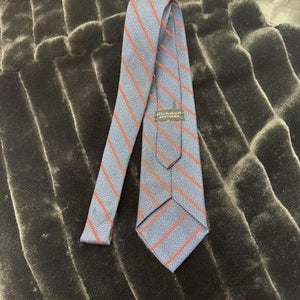 Vintage Richman Brothers Tie Mens Blue Red Diagonal Striped Classic Necktie 60s 1