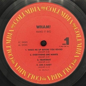 Wham Make It Big Vinyl LP Record Used Pop 12 Inch 1984 4