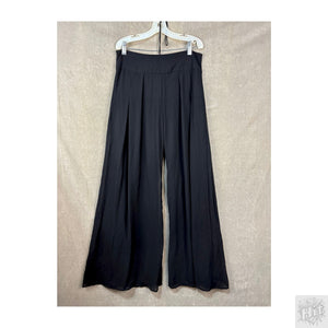 Miss Avenue Black Wide Leg Trousers with Zipper Waist 1