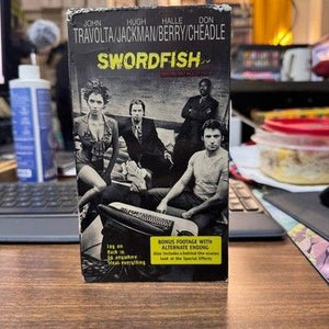 Swordfish VHS Movie Video Tape John Travolta Halle Berry Hugh Jackman Don Cheadl 1