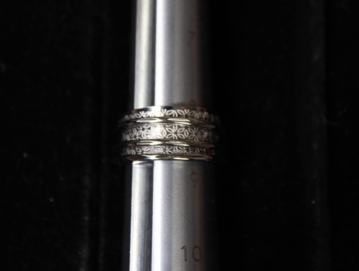 Unbranded Sterling Silver Spinner Ring Size 7.5 Patterned Excellent Condition